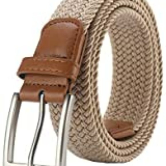 Elastic Fabric Woven Stretch Multicolored Braided Belts - Picture 1 of 12